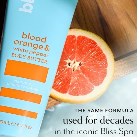 Bliss Blood Orange & White Pepper Body Butter Max Moisture Cream, 200ml, New - Picture 6 of 6